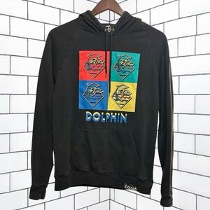 Pink Dolphin Black Hoodie LA-Based Street Wear Men's Size Small